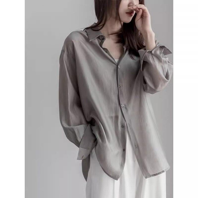品牌正品女装衣服断码特价清仓 不退换-法式天丝灰色防晒开衫女夏