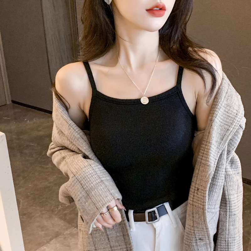 品牌折扣正品女装断码清仓特价不能退换加绒吊带背心女冬季加厚