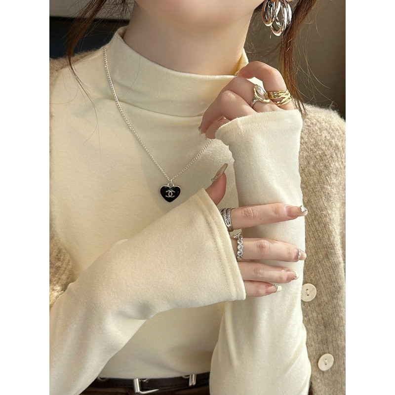 品牌折扣正品女装断码清仓特价不能退换半高领德绒打底衫女秋冬加