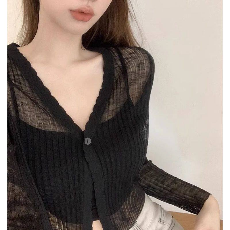 品牌折扣正品女装断码清仓特价不能退换冰丝雪纺针织防晒开衫女