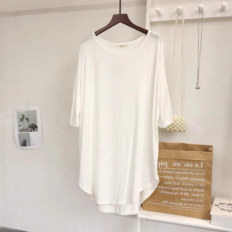 品牌折扣正品女装断码清仓特价不能退换莫代尔中长款长袖T恤女款