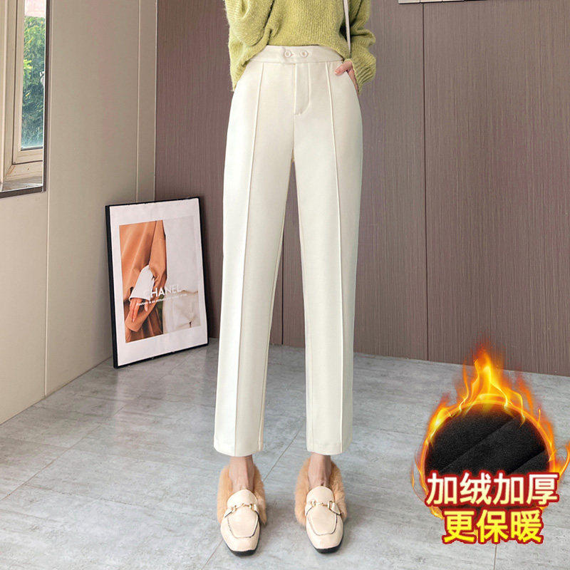 品牌折扣正品女装断码清仓特价不能退换毛呢裤女秋冬新款显瘦高腰