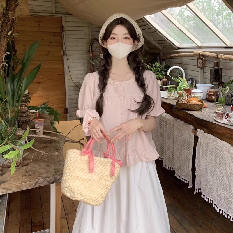 品牌折扣正品女装断码清仓特价不能退换蓝色衬衫短袖T恤女2026新