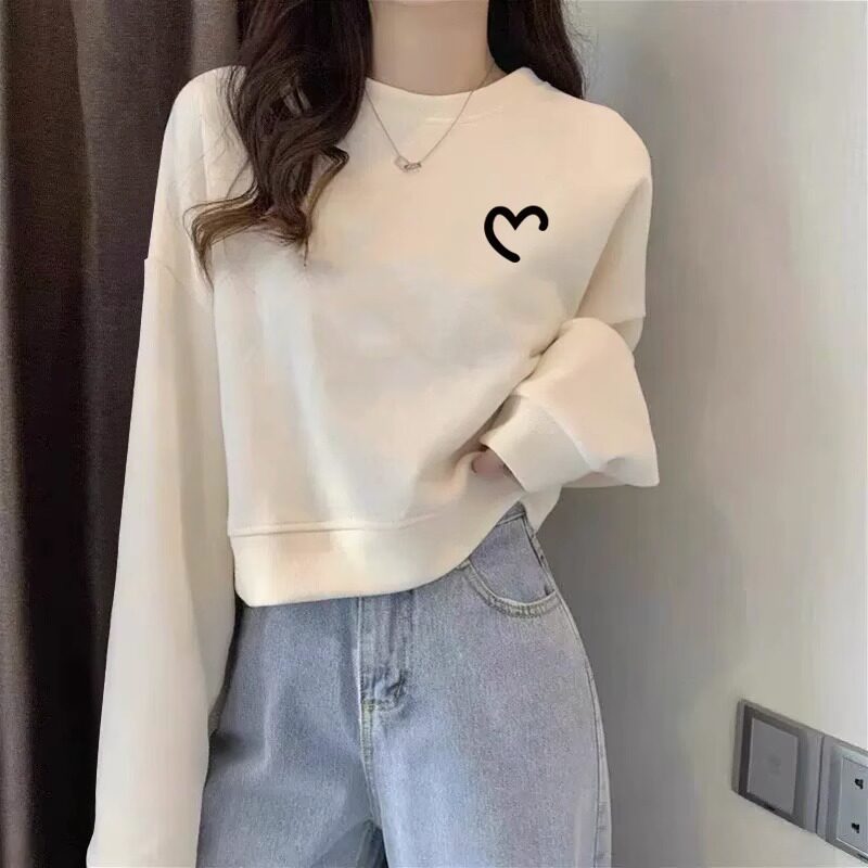 品牌正品女装衣服断码特价清仓 不接受退换-短款无帽圆领卫衣