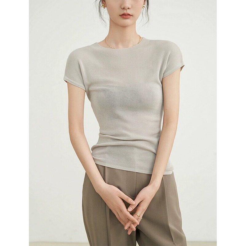 【品牌正品女装新品超级秒杀 不接受退换】冰丝针织T恤女短袖夏季