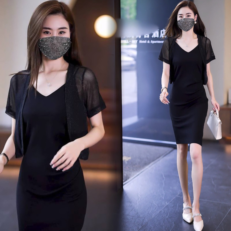 品牌折扣正品女装断码清仓特价不能退换灰色短袖小坎肩吊带连衣