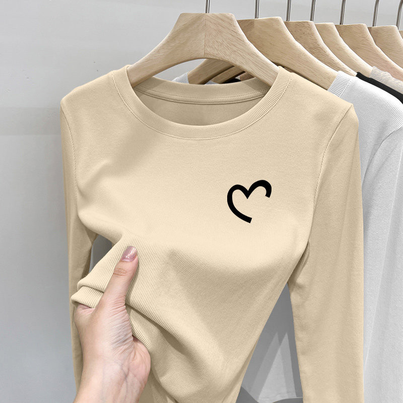品牌正品女装衣服断码特价清仓 不接受退换-纯棉螺纹打底衫女春秋