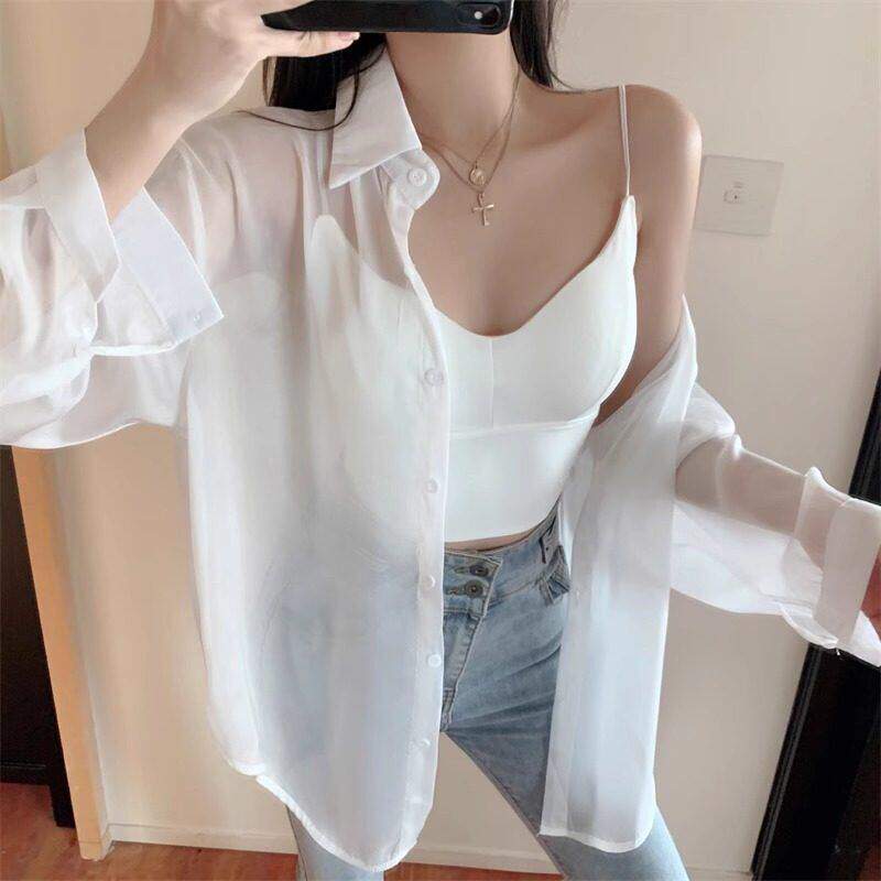 品牌正品女装衣服断码特价清仓 不退换-雪纺衬衫女夏季轻薄款冰丝