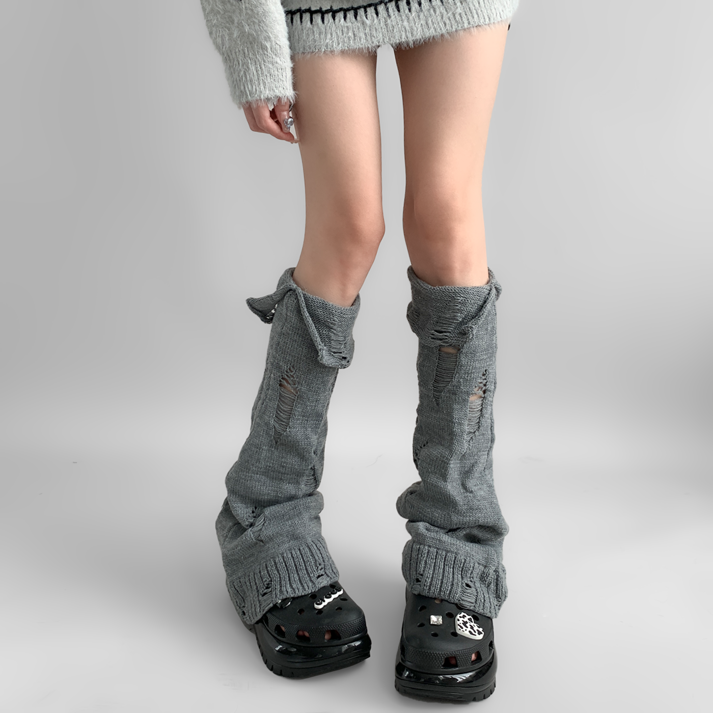 夜间教习室开叉喇叭小腿堆堆袜套