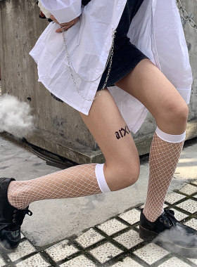 袜子女白色性感薄款中筒袜