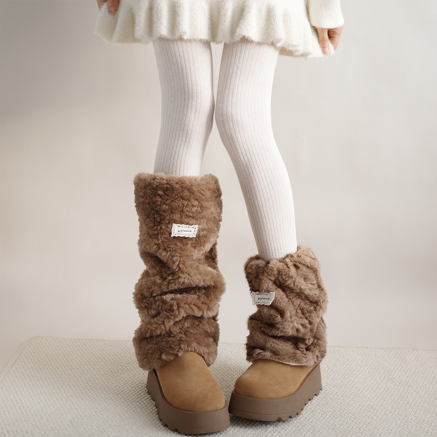 夜间教习室袜套女秋冬羊羔绒加厚保暖堆堆袜子毛绒显瘦标签小腿套,女士内衣/男士内衣/家居服,长筒袜,淘宝优惠券,粉丝福利购,淘宝优惠卷