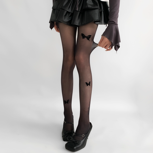 夜间教习室立体蝴蝶御姐风黑丝袜