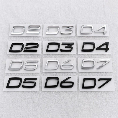 适用于沃尔沃D2 D3 D4 D5 D6 D7 D8改装排量数字标志车贴后尾箱贴