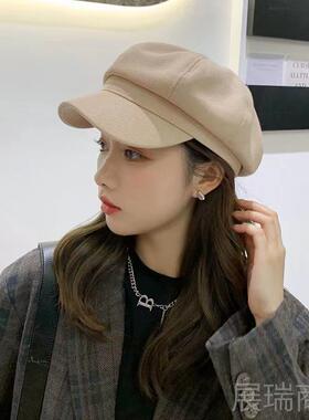 高档帽子假发一体女短卷发春的秋天网红时尚帽发混合带假发八连角