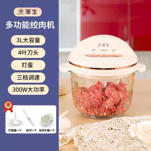 高档华8生绞机家用搅肉机动和面 面多功能料理机搅碎电机搅拌机WS