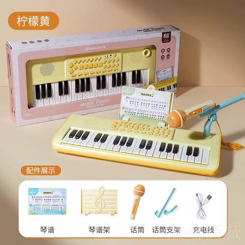 高档乐鱼电学子琴儿童乐初玩具宝宝幼儿男女孩乐小钢琴入门器可弹