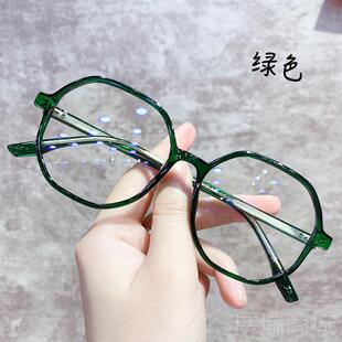 高档抗蓝度光防辐射疲劳眼镜近视女平光框网红款可配数素韩大版潮