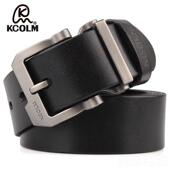 宽皮男款 高档男士 加大尺码 口纯头层牛皮长针扣 腰带 真皮进带韩版