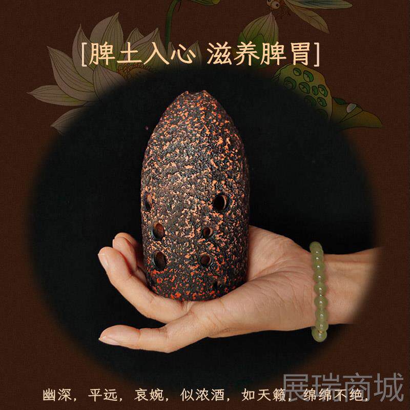 高档云十孔双腔笔筒演奏损陶陨陨新陶笛埙勋陨土埙初学者乐古埙大