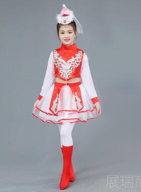 高档儿童蒙古服原装哒男童草骏马演出服马蹄小哒舞蹈表演服蒙古纱
