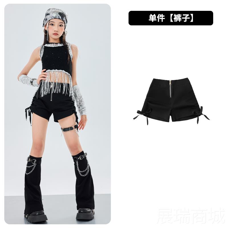 高档女孩爵士服装新潮酷时尚嘻哈舞嘻哈时尚服服装女孩台模特t儿