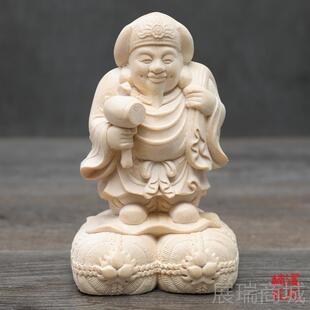 高档溪雕匠心黑大天木佛像日楠本护法神