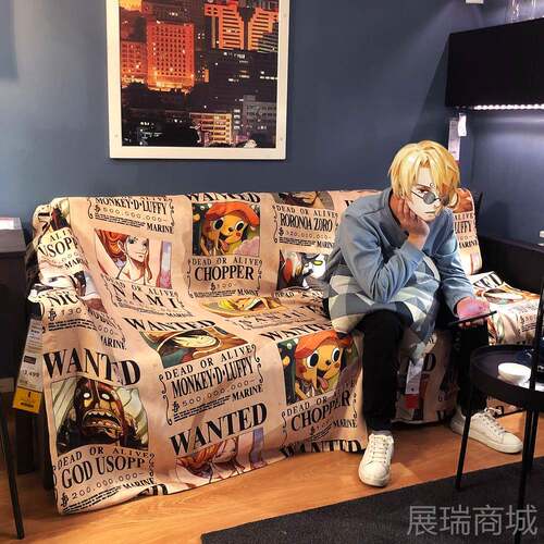 高档涂鸦画沙发罩尺盖靠背防滑扶布手双人沙发巾黑色插耐脏寸坐垫