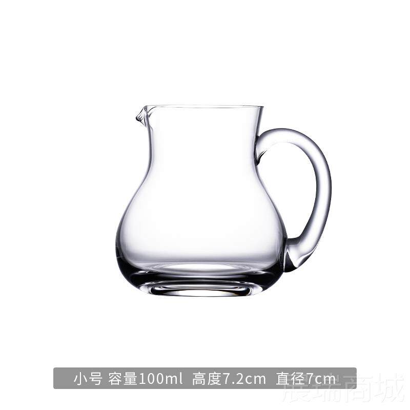 高档无铅水晶玻璃白分酒器用大肚醒酒壶公杯带把手红酒酒器酒倒家
