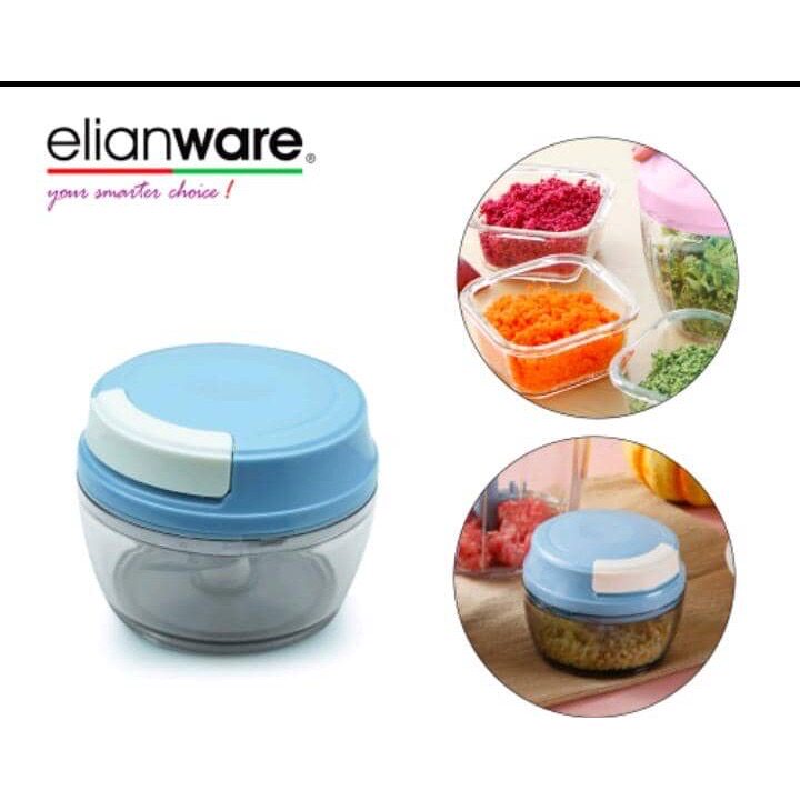 elianware塑料一拉捣碎捣蒜器