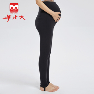外穿高腰托腹棉裤 羊老大孕妇棉裤 羊毛裤 加厚大码 wk4203 女冬保暖裤