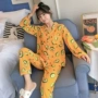 Bộ đồ ngủ nữ mùa xuân và mùa thu băng lụa dài tay Hàn Quốc mùa hè lụa mỏng lụa kích thước lớn dễ thương Bộ dịch vụ nhà ngọt ngào - Bộ Pajama thời trang 2021