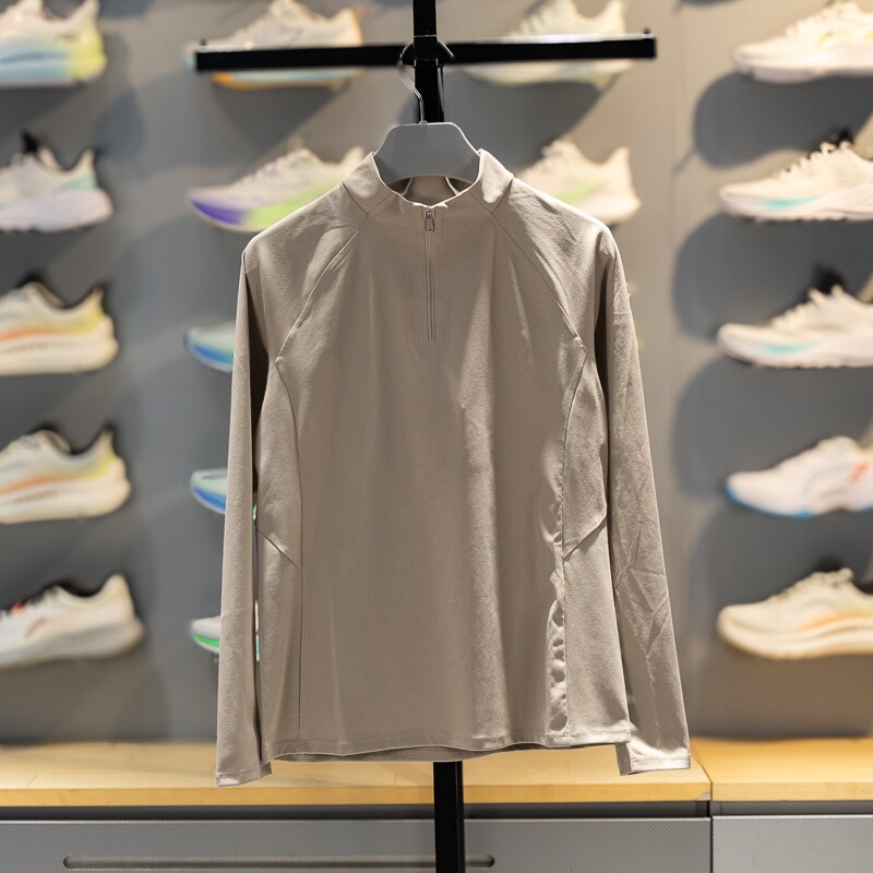 李宁长袖T恤女子2026春季新款荣耀金标舒适立领防晒运动衣ATLW146