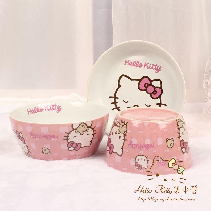 new pattern Cartoon Ceramic bowl suit hello Kitty Hello Kitty children Tableware 6 Set of parts Children's Dayin the Tableware , Tableware , Porcelain tableware suit  category - from Buy2taobao.com to provide professional Taobao agent buy service