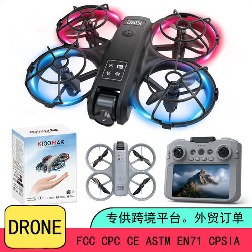 跨境K100MAX无人机带屏迷你四轴飞行器光流双镜头航拍遥控飞机GT3