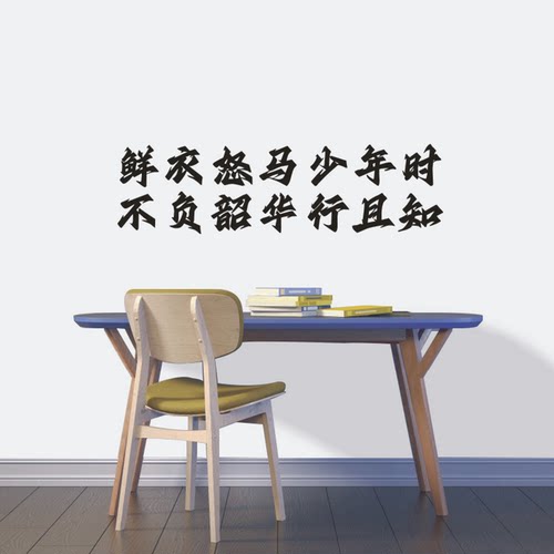 激励标语墙贴鲜衣怒马少年时