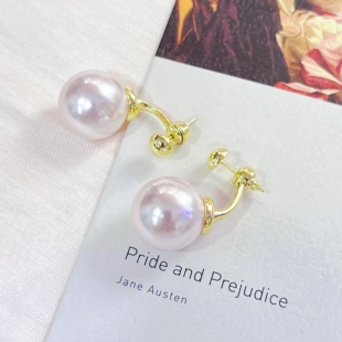 S925银针珍珠耳钉韩版时尚轻奢耳坠百搭耳环女2024年新款潮流耳饰