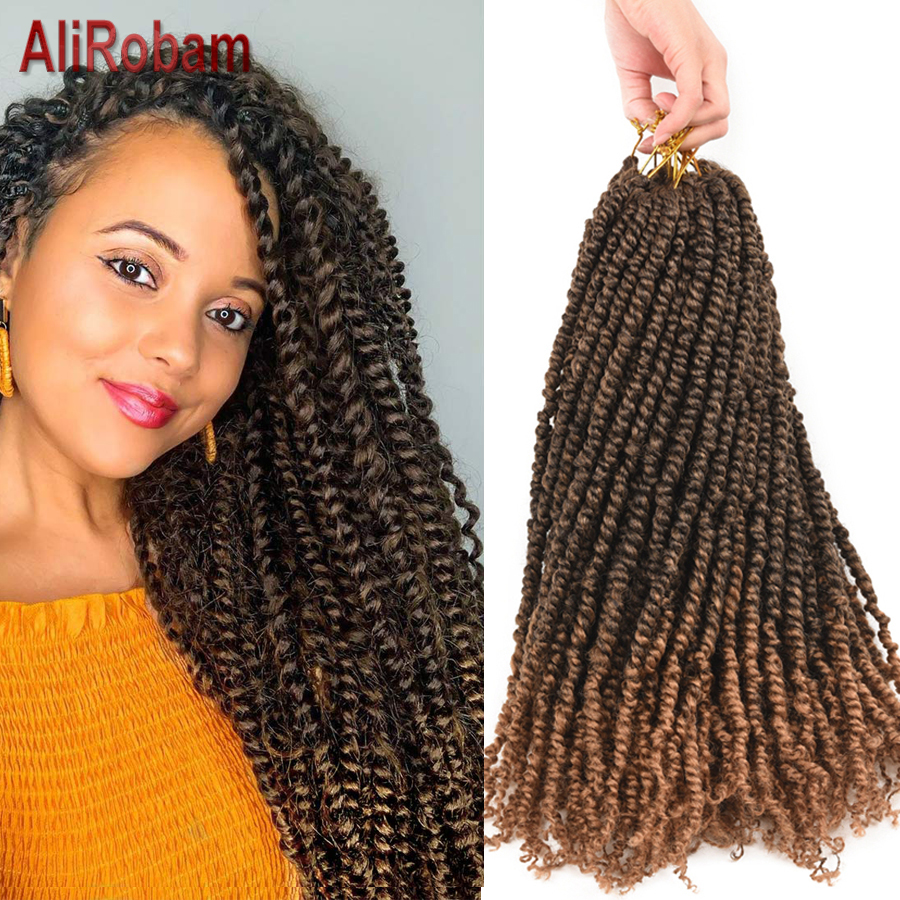 Passion Twist Synthetic Crotchet Hair Ombre Black Brown