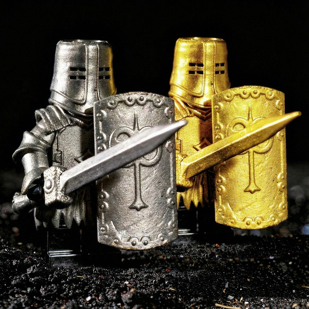 第三方黑暗之魂塔库斯黑铁金属色盔甲盾牌国产积木小人仔拼装玩具,玩具/童车/益智/积木/模型,积木人,淘宝优惠券,粉丝福利购,淘宝优惠卷