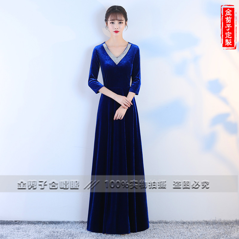合唱丝绒丝绒大合唱指挥服可定制
