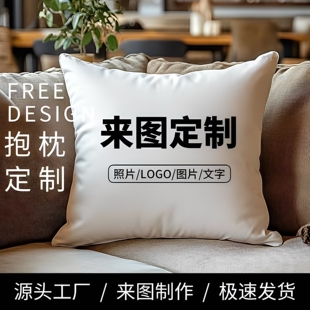 来图定制照片抱枕diy创意男女生日礼物沙发床头靠枕套批量定制