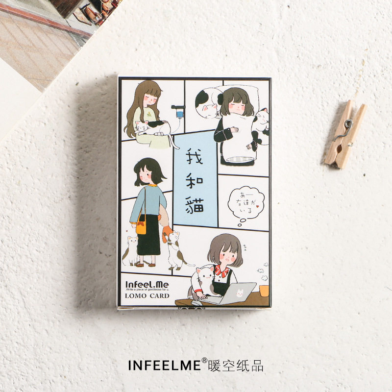 我和猫LOMO迷你小卡片创意可爱喵星人手绘明信片网格照片墙装饰品在类目 节庆用品/礼品, 文化创意用品, 文化创意明信片中 - 来自Buy2taobao.com提供专业的淘宝代购服务
