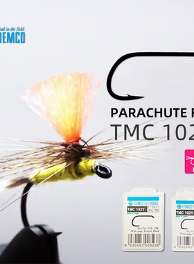 日本进口TIEMCO干式飞钓裸钩毛钩绑制材料102Y SMALL PACK