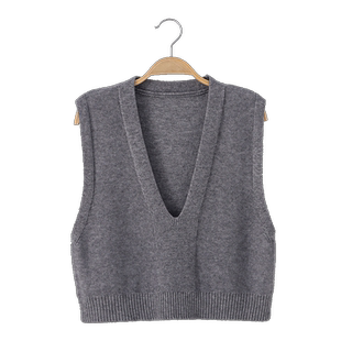 复古坎肩针织马甲背心女设计感百搭V领显瘦超短款毛衣叠穿小外套