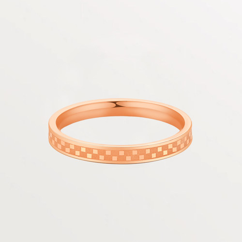 轻奢小众棋盘格情侣戒指尾戒