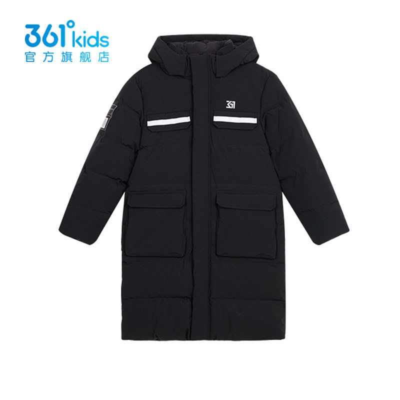 361度雨屏科技长款羽绒服