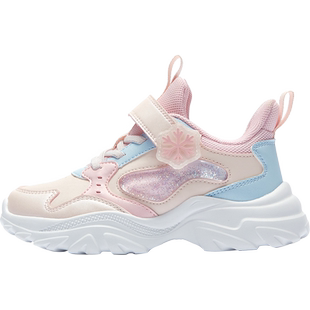 361童鞋 女童皮面运动鞋防水儿童轻便软底跑步鞋小童跑鞋2025秋季