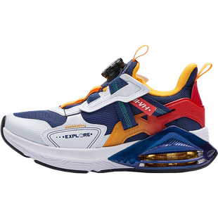 361童鞋男童透气运动鞋 儿童旋钮纽扣双网跑步鞋防滑2026春季大童