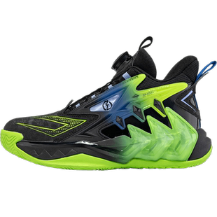 361童鞋 男童皮面旋钮篮球鞋儿童防滑防水运动鞋2025秋季青少年鞋