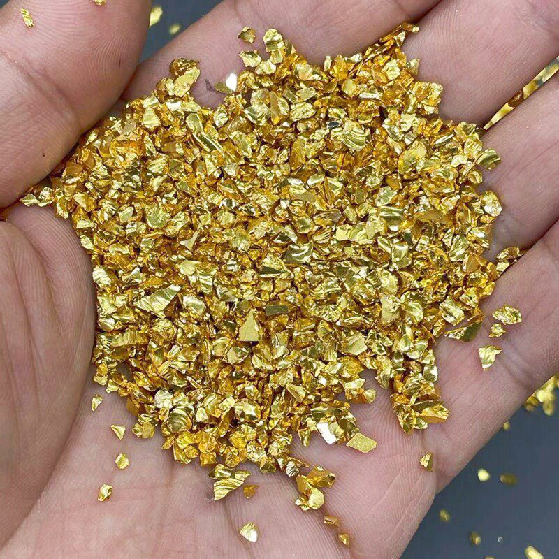 电镀玻璃碎石矿物质金属色彩晶石美甲装饰品配件DIY手工滴胶材料