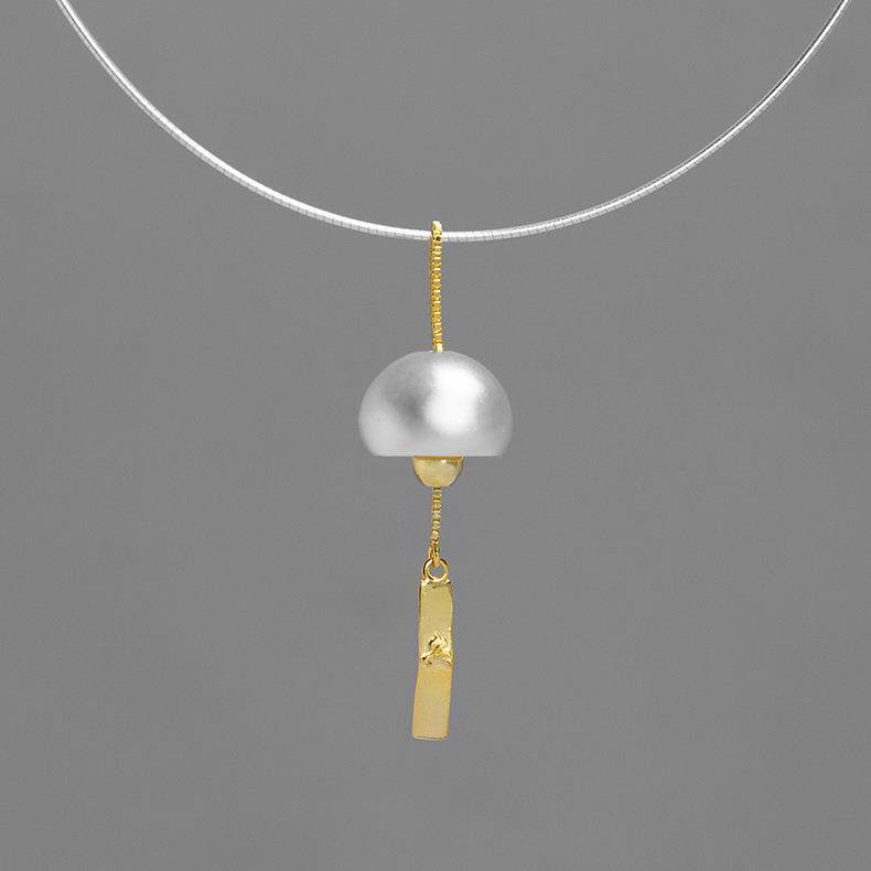 夏日的风物诗S925纯银项链项圈吊坠小清新风铃铛女原创款日式